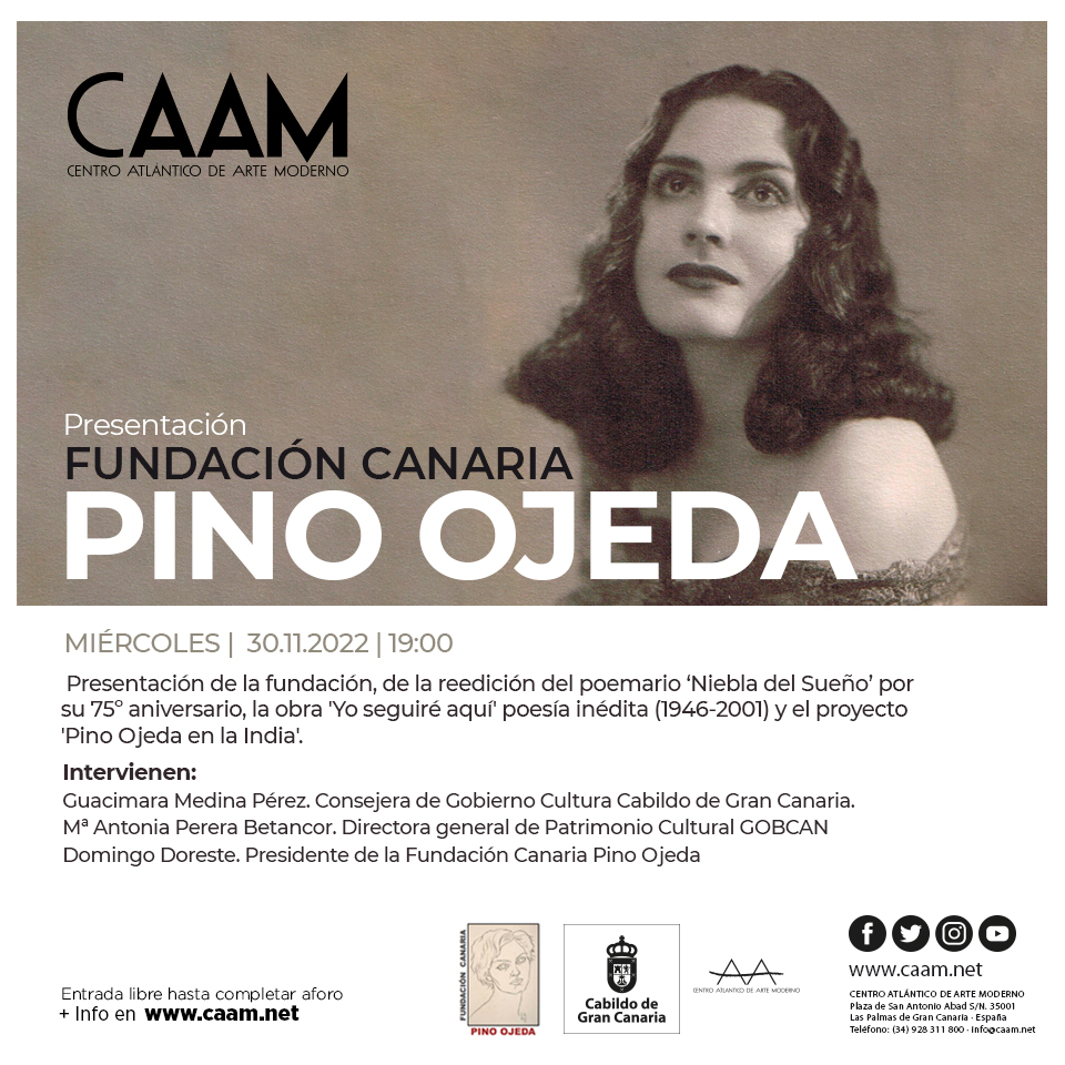 Cartel presentación Fundación Pino Ojeda